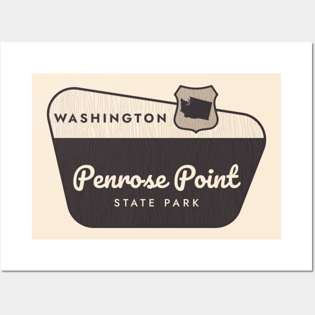 Penrose Point State Park Washington Welcome Sign Wall Art by Go With Tammy